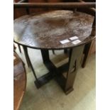 An Arts & Crafts oak occasional table