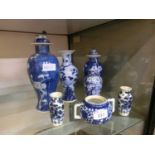 A collection of 19th century and later Chinese ceramic vases
