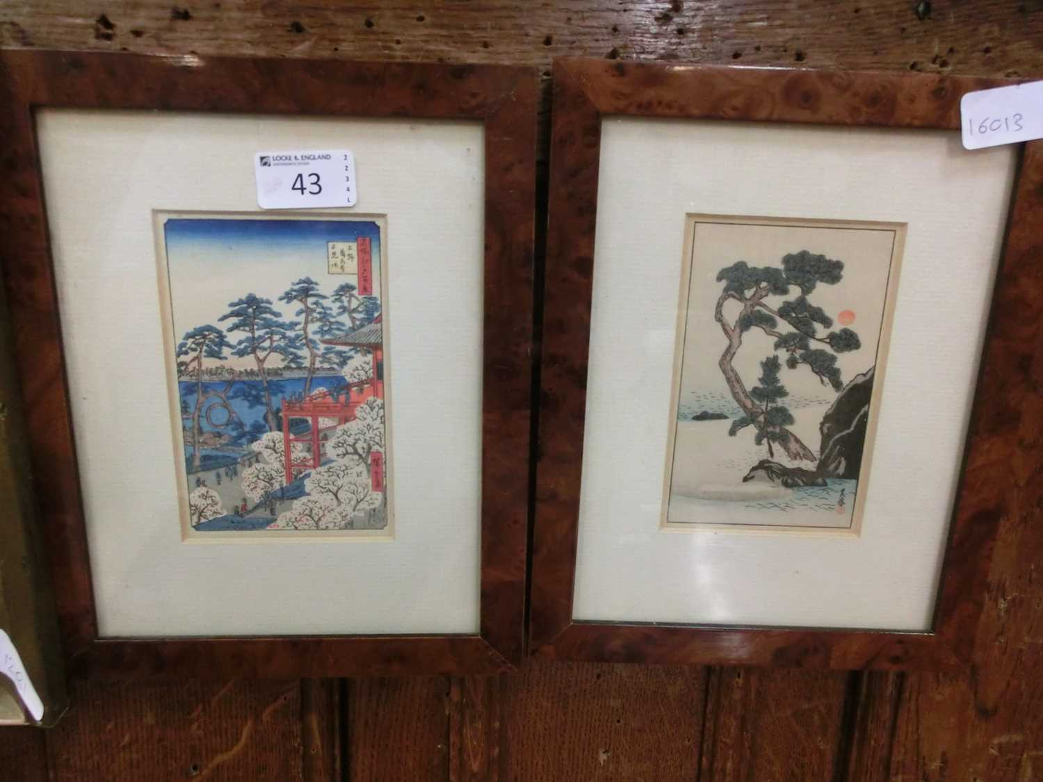 Two Japanese wood block prints