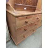 A Victorian stripped pine wash chest