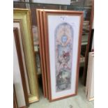 A set of four framed and glazed 19th century style prints