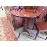 An 18th century and later mahogany topped tripod tableTop is 55cmH - 71cm