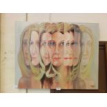 An oil on canvas titled 'Facets' by Marjorie Smith