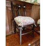 An Edwardian mahogany and marquetry child's chair