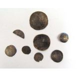 A collection of hammered coins to include an Edward I penny, Edward IV penny, Elizabeth I sixpence