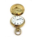 A Victorian 18ct gold full hunter pocket watch, the dial signed 'Edwd P. Ashley 2 Green Terrace