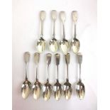 A selection of William IV and Victorian silver desert spoons. Various hallmarks. Approx. weight