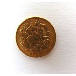 A George V gold half sovereign dated 1913