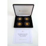 A Jubilee Mint Queen Victoria Gold Sovereign Collection comprising of four full sovereigns dated