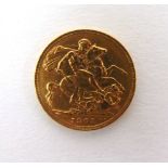 An Edward VII gold full sovereign dated 1903