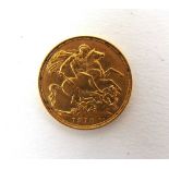 An Edward VII gold full sovereign dated 1910