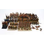 A collection of approximately 130 hand painted lead ancient figures, h.25 mm