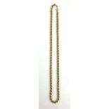 A 9ct gold rope twist chain. Approx. weight 10.5g, l. 50 cm