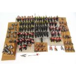 A collection of approximately 78 mounted and 42 unmounted hand painted lead Napoleonic and other