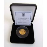 A 2022 Tristan da Cunha Queen Elizabeth II 'In Memoriam' 22ct gold coin
