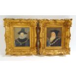 Early 19th century schoola pair of historic gentlemen - Henry Howard and John Russellwatercolours (