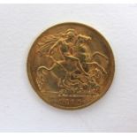 A George V half sovereign dated 1915