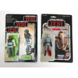 A Star Wars Return of the Jedi figure 'Nikto' together with 'General Madine' and card backs