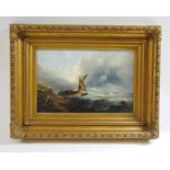 Alfred Montague (Fl. 1832-1883)fishermen coming to shoreoil on canvassigned44 cm x 29 cmSlight