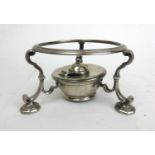 A silver spirit burner on tripod supports. Approx weight 325g