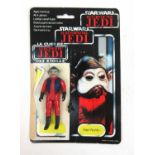 A Star Wars Return of the Jedi figure 'Nien Nunb' with card back