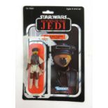 A Star Wars Return of the Jedi figure 'Princess Lei Organa (Boushh disguise) with card back