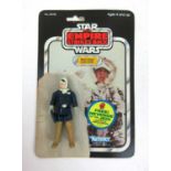 A Star Wars The Empire Strikes Back figure 'Han Solo (Hoth Outfit)' with card back