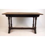A late 19th century oak arts and Crafts library table by Seddon & Co. 58 South Moulton Street, the