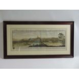 After Samuel and Nathaniel BuckThe South East Prospect Of Warwickhand coloured etching80 cm x 31