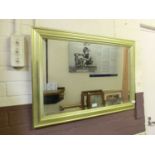 A gilt framed bevel edged mirror