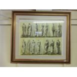 A framed and glazed print after Henry Moore