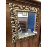 A 19th century floral giltwood framed mirror