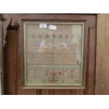 A framed and glazed sampler dated 1836