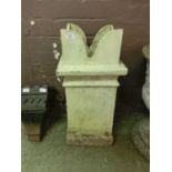 A white chimney pot