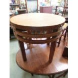 An Arts and Crafts oak circular topped occasional tableDimensions: Diameter: 58cmHeight: 54cm