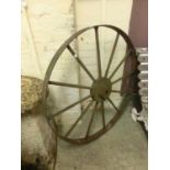 An iron wagon wheel