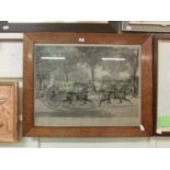 A framed and glazed 19th century print 'Extraordinary Trotting and Match Against Time'