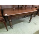 A Victorian mahogany hall table