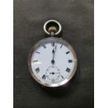 A white metal cased pocket watch marked '925'