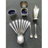 A set of eight William Rogers MFG and Co silver plated presidential spoons together with two