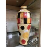 A mid-20th century hand painted vase