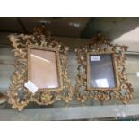 A pair of early 20th century gilt metal picture frames
