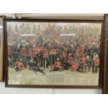 A framed and glazed print 'Uniforms Of The British Empire'
