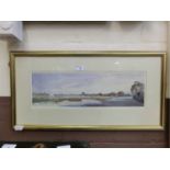 A framed and glazed limited edition print 'Oxford From Port Meadow' signed David Phipps