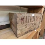 An old wooden packing case