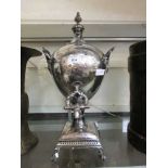 A silver plated samovar