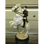 A Beswick figurine of military man riding Lipizzaner horseNo apparent damage.