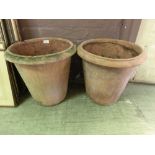 A pair of terracotta pots