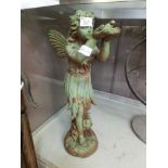 A metalwork garden statue of fairy (A/F)