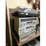 A Pioneer Hi Fi stack to include tape player, SA-606 stereo amplifier, TX 606 stereo tuner, PL-